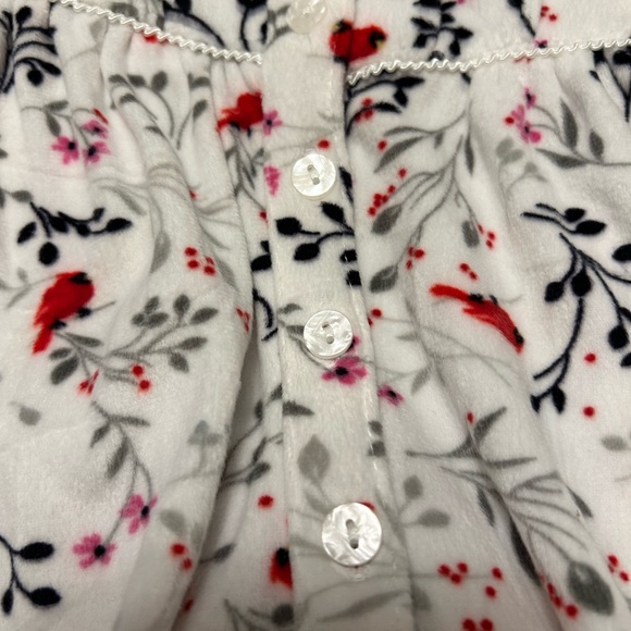 Vintage Aria Floral Nightgown - White with Cardinals - Picture 9 of 9